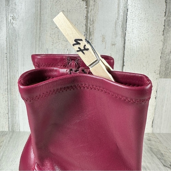 NEW Open Edit (Nordstrom) Erika Wedge Bootie In Red Cranberry #47 - Picture 6 of 6